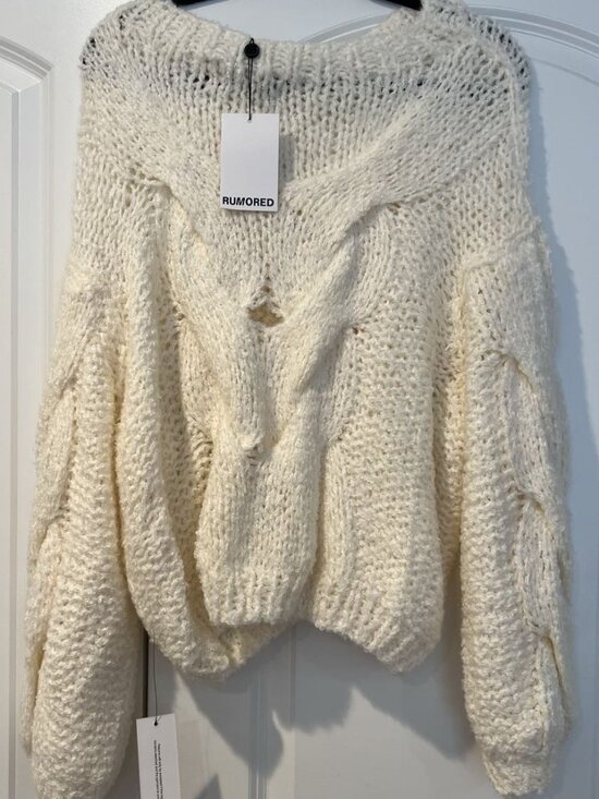 Rumored Sweaters - SOLD OUT ONLINE BNWT Rumored Nonna Sweater in Ivory - Size M/L